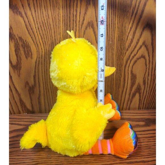 Sesame Street Big Bird Plush Toy 12" Rainbow Feet Yellow Soft Stuffed Animal - Picture 3 of 7